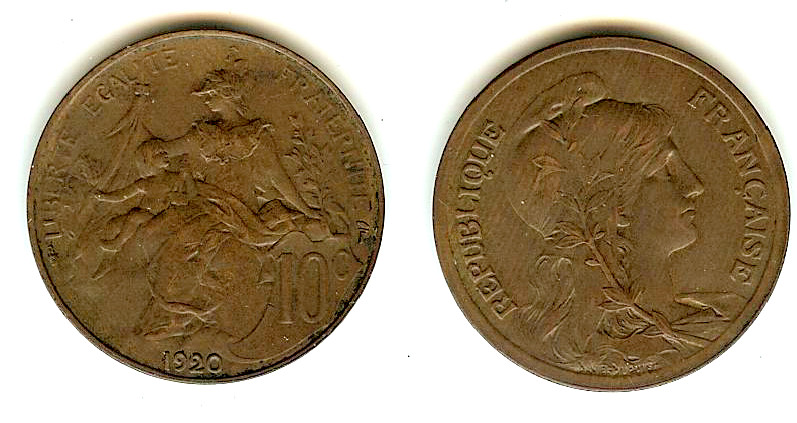 10 centimes Daniel-Dupuis 1920 SUP+